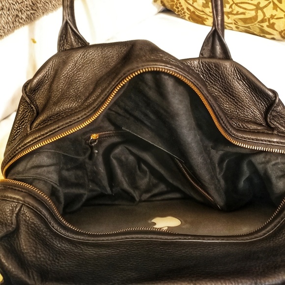 SOLD Foley + Corinna Black Leather Boxy Tote - Picture 6 of 6